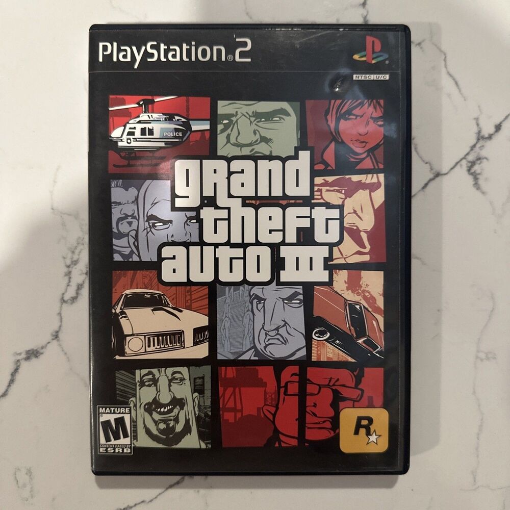 Grand Theft Auto III 3 PlayStation 2 PS2 2001 Complete CIB Map Vgc Vintage Game